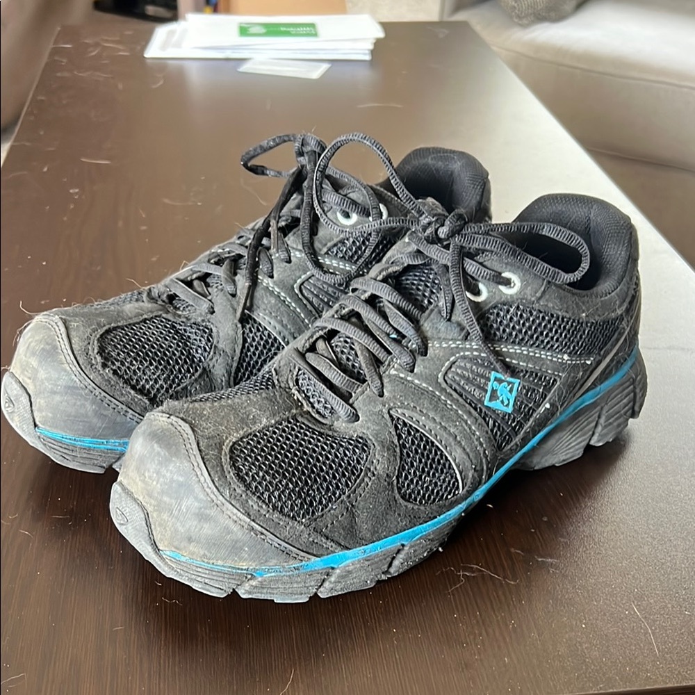 Black and Blue Athletic Shoes